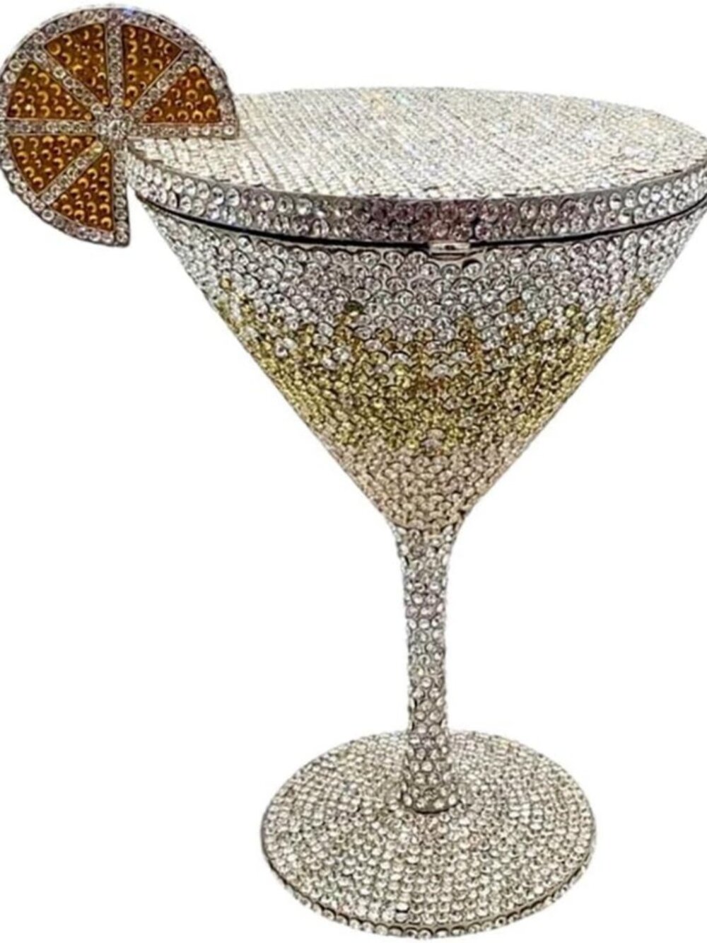 Rhinestone Evening Bag - Novelty Cocktail Cup Clutch with Diamond Accents